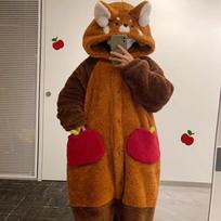 Suaugusiųjų meškėno pižama Animacinė pižama Meškėno kigurumi Helovino Cosplay kostiumai Miego kostiumas Gyvūno miego drabužiai Kalėdoms S