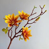 72CM Dirbtinės magnolijos žiedų šakos su ilgu stiebu, tikroviškos, netikėtos gėlės, svetainės, vestuvių vakarėlio, namų dekoravimui, puokštė