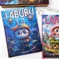 Labub A5 užrašinė Didelės vertės animacinis horizontalios linijos sąsiuvinis Animacinis rankinio sąskaitos sąsiuvinis Studentas Super storas užrašinė