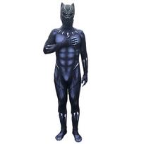 Aukščiausios kokybės Juodojo Panteros superherojaus kostiumas-jumpsuit suaugusiems ir vaikams 100