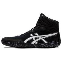 ASICS Aggressor 5 Juodi Balti Profesionalių Imtynių Treniruočių Batai 1081A048-001 37.5
