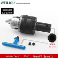 Elektrinio šlifuoklio gręžimo griebtuvo adapteris: 5-14mm strypo įvorė, 1.5-10mm veleno galvutė