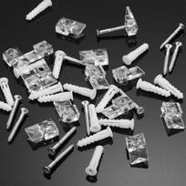 20 vnt. Plastikiniai stiklo laikikliai Skaidrūs veidrodinės spintelės tvirtinimo spaustukai Veidrodžio laikiklis Durų spaustuko laikiklis Langų sagtys Laikiklis China Mainland