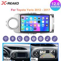 DSP Android 2 din Android Auto radijas, skirtas Toyota Yaris 2012 2013 20014-2017 Carplay Car Multimedia Player GPS auto radijas 1+32 balta