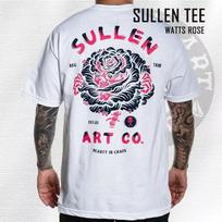 Sullen Art Watts Rožės Kaukolės Balti Tatuiruotės Marškinėliai L gray