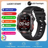 Huawei sportinis išmanusis laikrodis vyrams 2,01  GPS seklys kompasas LED žibintuvėlis 600 mAh baterija atsparus vandeniui Bluetooth skambučiai išmanusis laikrodis silicon juoda
