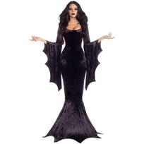 S-XL Gotikinio stiliaus aksominė šikšnosparnio raganos vaiduoklio nuotakos raganos vampyro suknelė S juoda