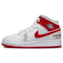 Air Jordan 1 Mid GS Rookie Season Vaikams Sportbačiai Balti University-Red DR6496-116 36