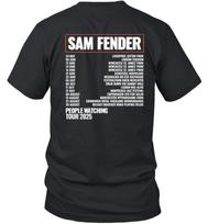Sam Fender Turas 2025 Marškinėliai Žmonių Stebėjimas Koncertų Datos Marškinėlis XL