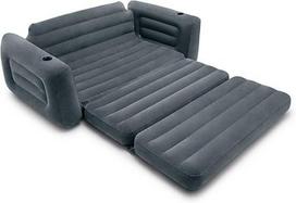 Tri-fold Inflatable Sofa Bed 203 cm tamsiai pilka spalva