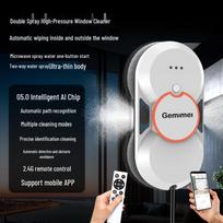 Fully Automatic Smart Window Cleaning Robot with Water Spray for High-Rise Glass.