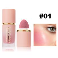 Handaiyan Matte Glitter Skysti veido skaistalai Smooth Cheek Eye Mousse Blush Highlighter Stick Rouge vandeniui atsparus kontūrinis makiažas 01