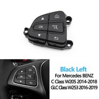W205 W253 automobilio daugiafunkciniai vairo valdymo jungiklio mygtukai, skirti BENZ C GLC klasei W205 W253 A0999050200 A0999050300 Black Left