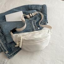 Krūtinės krepšiai Bananų krepšiai moterims Sling Crossbody Waist Pack Drobė Bėgimas Juosmens Krepšys Laisvalaikis Fanny Packs Sport Half Moon diržo krepšys balta
