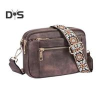 Moteriškas „Crossbody“ krepšys dirbtinės odos mažas pečių krepšys su reguliuojamu dirželiu „Crossbody“ piniginė kasdienei kelionėms į darbą ir atgal Coffee