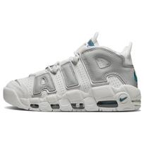 Nike Air More Uptempo Metalinis žalsvai mėlynas Moteriški sportbačiai Baltas Summit-Baltas Pilkas-Rūkas DR7854-100 44.5