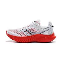 Saucony Kinvara 14 Patogūs Kvėpuojantys Reaguojantys Žemi Treniruočių Ilgo Nuotolio Lenktynių Bėgimo Bateliai Vyriškas sportbačio White Red S20823-121 44.5