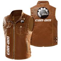 Ne + aukščiausios klasės motociklo odinė striukė, motociklo riterio Cadidu PU Camisole liemenė L ruda