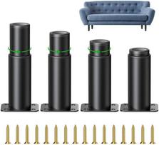 4 metalinių baldų kojų komplektas, 18 cm reguliuojamos baltos baldų kojos, reguliuojamas aukštis 0-150 mm, keliamoji galia iki 800 kg, baldų kojos 8-12 cm