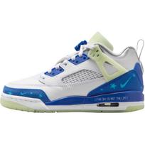 Air Jordan Spizike Low GS sportbačiai mokyklai Vaikų sportbačiai Balti Volt-Tint Metaliniai-Sidabriniai HJ5979-100 37.5