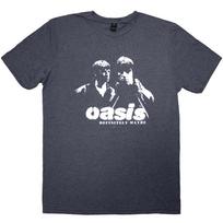 Oasis Unisex Marškinėliai: Definitely Maybe Foto Trafaretas (Tamsiai mėlyna) (Vidutinis) M