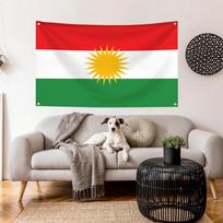 Namų dekoravimo elementai Kurdistano vėliava Juokingos vėliavos Sieninė drobė su asmeniniu dizainu Miegamųjų kambarys Y2k Lauko dekoracijos Sieninė drobė 29x37in