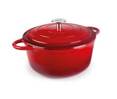 LACOR ketaus emaliuotas troškintuvas su dangčiu "Red", Ø 20 cm, 2,5 l