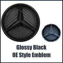 OE stiliaus priekinės grotelės Chromuota žvaigždės emblema Sidabrinis ženklelis Tinka Mercedes Benz ML klasės W166 2012-2015 ML250 ML350 ML400 ML500 ML550