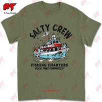 Salty Crew Žvejybos Čarteriai Marškinėliai Balti 9KI2 S black
