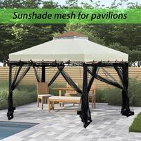 Pavėsinės tinklelis 4 panelės Pavėsinės apsauga nuo saulės 1010FT Apsauga nuo uodų Atsparus UV spinduliams Vėdinimo tinklelis Parkui, terasai, sodui, stovyklavimui Lauko palapinei China Mainland