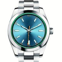 Vyriškas moteriškas laikrodis automatinis mechaninis juodai žaliai mėlynas 41mm