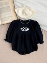 2024 m. pavasario Nauji rūbai kūdikiams, mergaičių Baby Lace Print Body Newborn Crawling kombinezonas mergaičių šliaužtinukai 66cm juoda