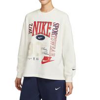 Nike Patogus Švelnus Laisvalaikio Universalus Džemperis Moteriški Viršutiniai Drabužiai Smėlio spalvos HF9492-133 L white