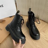Mada Moteriški Aulinukai Kasdieniai Batai Moteriški Odiniai Chelsea Batai Moteriški Klasikiniai Punk Moteriški Gotikiniai Batai Aukštos Platformos Batai Moteriški Juodi 35 juoda