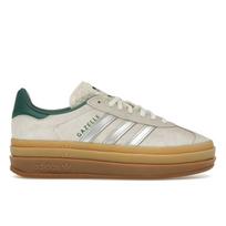 Adidas Gazelle Bold moteriški sportbačiai, balti, metaliniai, žali, kreminės spalvos, koledžo žali, JI0328 39⅓ white