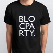 BLOC PARTY nauji 100% medvilniniai marškinėliai vyriški Top dydžiai S M L XL XXL spalvos juoda balta S