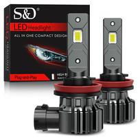 2 vnt. CANBUS H1 H11 LED H8 H9 9005 HB3 9006 HB4 H27 881 H27W/2 H7 Led priekinis žibintas 6000K itin ryškus be ventiliatoriaus H27W 880 CSP DRL rūko žibinto vairavimo žibintas H1