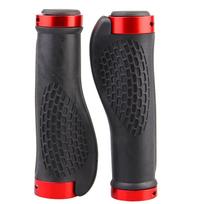 6 spalvų Ergonomiškos dviračio vairo rankenos Guminės fiksuojamos MTB dviračio rankenos rankenos dviračių dviračių motorolerių vairo rankenos Red