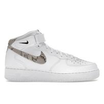 Nike Air Force 1 07 Mid Gyvatės rašto Swoosh Moteriški kedai Balti Juodi Smėlio spalvos DD9625-101 38 white