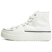 Converse Chuck Taylor All Star Construct High Vintage White Unisex Sneakers Black Egret A02832C 35.5