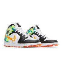 Air Jordan 1 Mid SE GS Drip Retro sportbačiai Juodi Balti DJ6563-038 EU 35.5 juoda/oranžinė