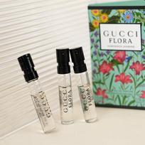 GUCCI Flora Gorgeous Jasmine Eau de Parfum 3 vnt. kelioninių purškiklių rinkinys po 1,5 ml moterims – prabangių kvepalų pavyzdžių rinkinys