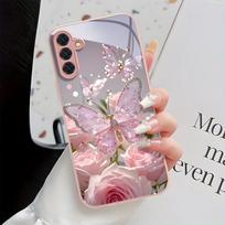 Tempered Glass Phone Case For Samsung S25 Ultra S26 S24 S23 S21 FE S22 Plus A56 5G A55 A54 A17 A36 A53 A52S A34 A16 Cases Cover Galaxy A17 5G