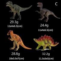 4 vnt dinozaurų modeliavimo žaislas / laukinės gamtos dekoro dovanos vaikams plastikiniai dinozaurų žaislai gyvūnų žaislai berniukams mergaitėms vaikams C