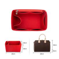 Piniginė Kelioninis krepšys Priedai Veltinis Insert Flap Rankinė Iiner Storage Organizer Vidinis krepšys red-For Speedy 25