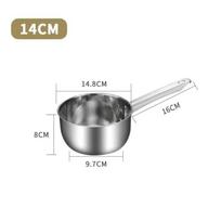 Nerūdijančio plieno gilus vandens ir sriubos samtis su trumpa ir ilga rankena Stainless Steel Water Scoop