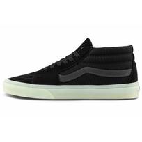 Vans Sk8 Lengvi vidutinio aukščio riedlenčių batai Unisex Kelnės Juodi VN0A3WM3ABC 35
