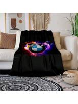 Naujas 3D spausdintas fantazijos lenktyninis automobilis B-BMW flanelinis meno pledas sofai keturiems sezonams minkštas pūkuotas pledas lauko poilsio miego pledas003 75X95CM pilka spalva