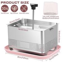 Tofu Press Mould Cheese Making Molds Food Grade Stainless Steel Tofu Maker Press Mold Kit Homemade Tofu Mold Kitchen Tool Set