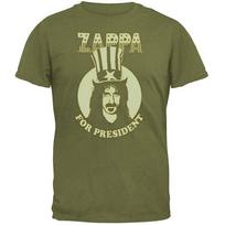 Frank Zappa Prezidentas Karinė Žalia Karinė Unisex Marškinėliai S